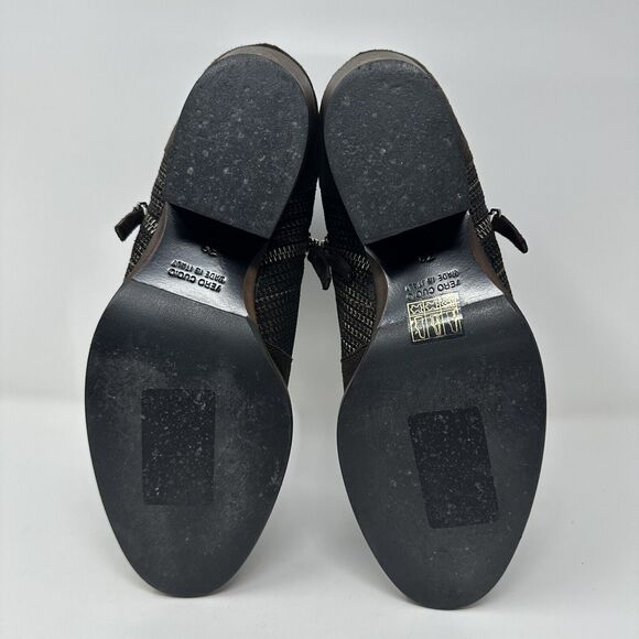 Sesto Meucci Womens Ankle Boots 39 Brown Suede Leather Woven Vero Cuoio Italy - Picture 12 of 16